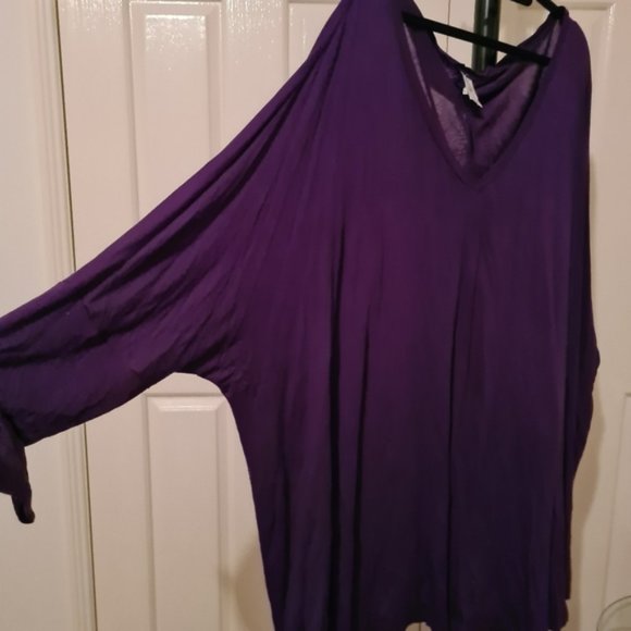 Alexia 24 Purple Stretchable Longsleeves Summer Autumn Comfortable Blouse Tops - Picture 4 of 5